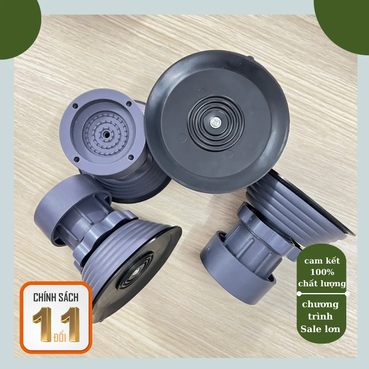 [ Hàng loại 1 ] Bộ 4 miếng chân chống rung  tăng giảm, cho máy giặt, Tủ Lạnh, Máy sấy, Máy rửa bát