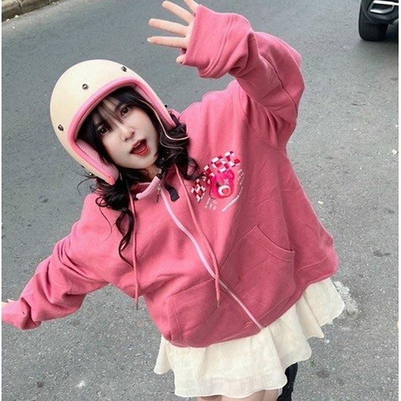 Product Introduction of Áo Khoác Nỉ Hoodie Zip Gấu Ted Unisex Nam Nữ FreeSize 40 đến 60kg 9