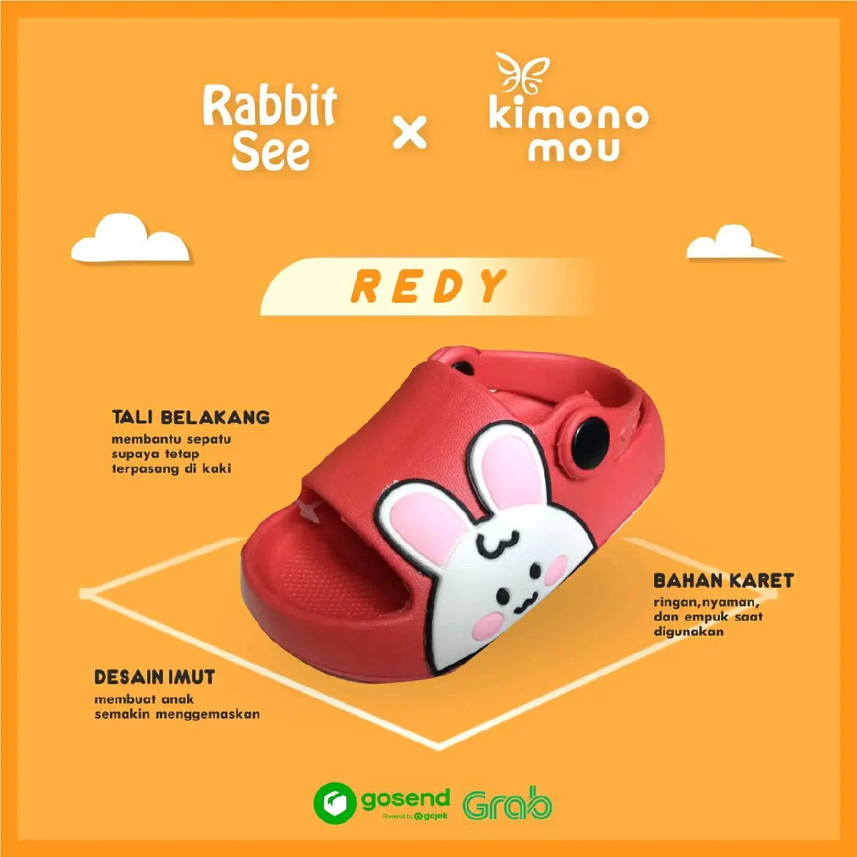 sandal jepit anak rabbit