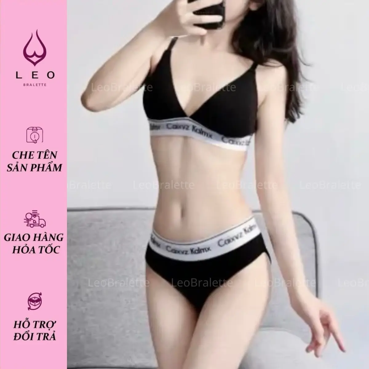 Bộ bikini cotton LEO Bralette dáng thể thao giọt lệ trơn hot size S/M/L - Sport, Top Tập Gym Tập Thể Dục Tập Yoga - Chạy Bộ