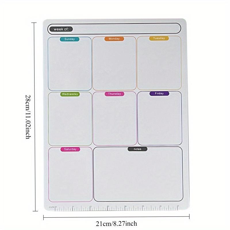 Magnetic Weekly Planner Board, 1 Count Reusable Erasable Magnetic Whiteboard, Weekly Planner Board for Home Office, Home Decor 1