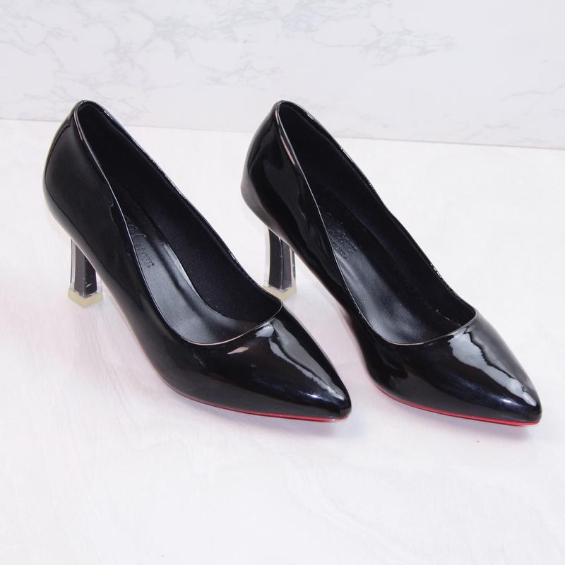 Giày cao gót Công sở da bóng gót 7p trong phối màu BM73 Nữ Shoes Đế Cao 3