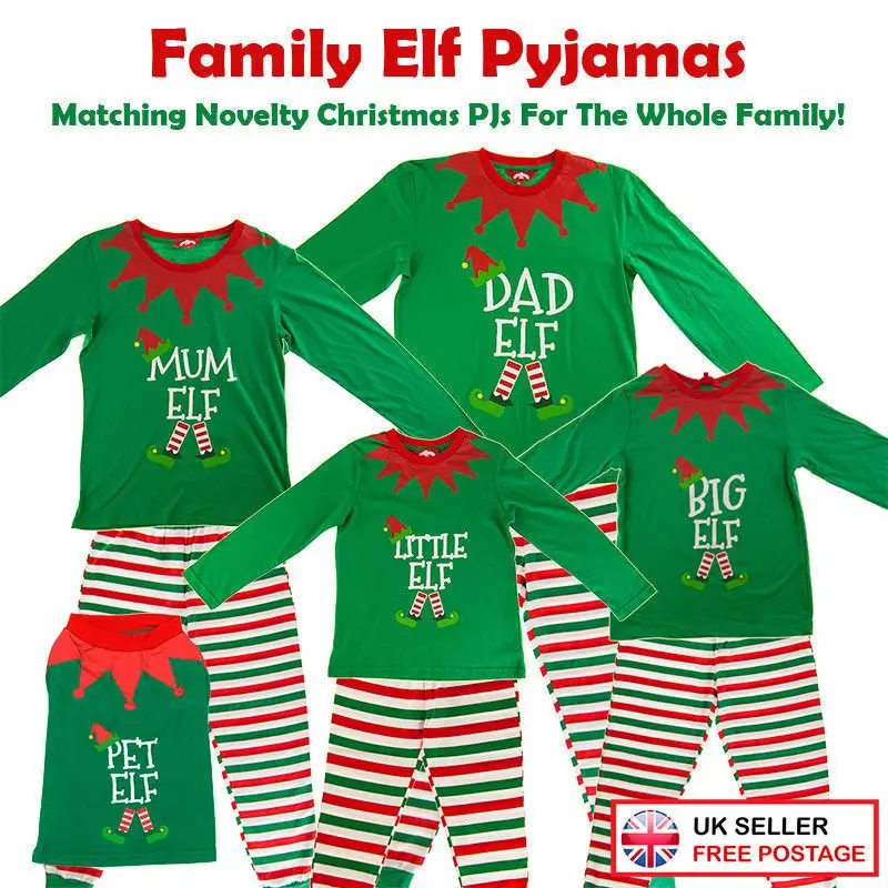 Christmas Creative Funny Clown Striped Homewear Parent-Child Wear Suit St2616