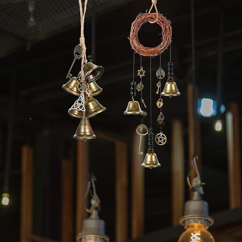 Product Introduction of Vintage Wind Chime, 1 Count Wall Hanging Bell Ornament, Bell Decoration, Home Decor for Living Room Bedroom, Festive & Party Supplies 0