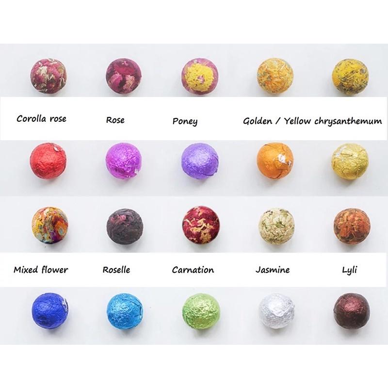 Mamacia Treats (1 Pcs) Blooming Tea / Teh Bunga Mekar / Teh Bola / Flower Tea Ball 2