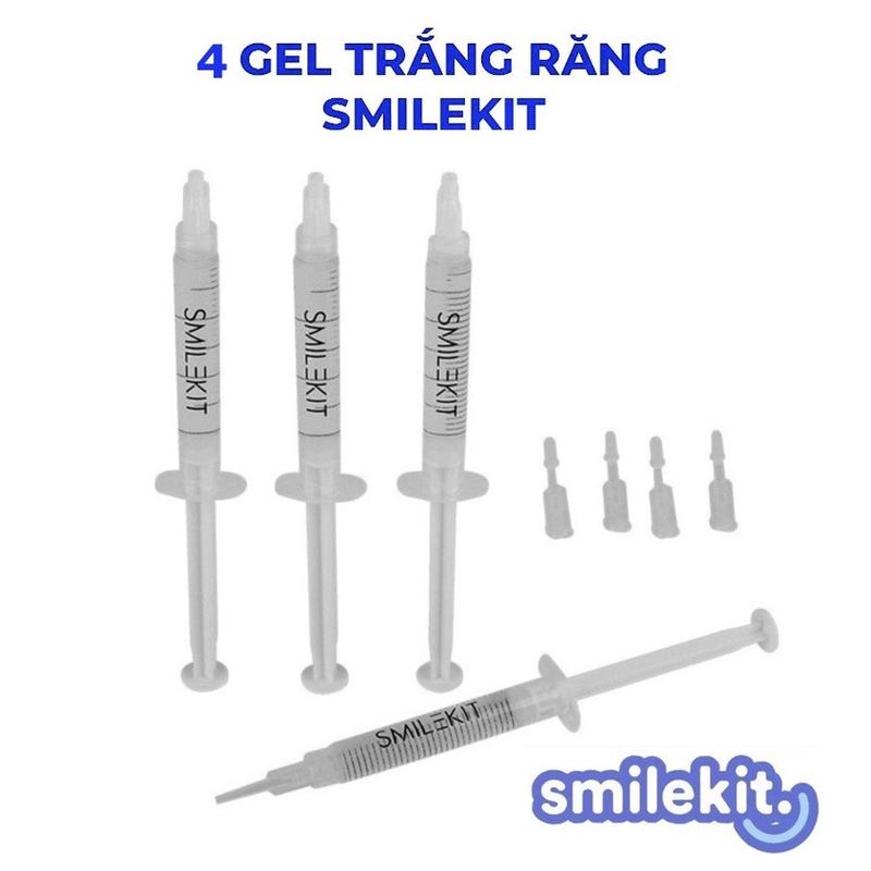 Bộ 4 ống Gel làm trắng răng SmileKit - gel làm trắng răng, tẩy trắng răng chuyên dụng tại nhà hiệu quả
