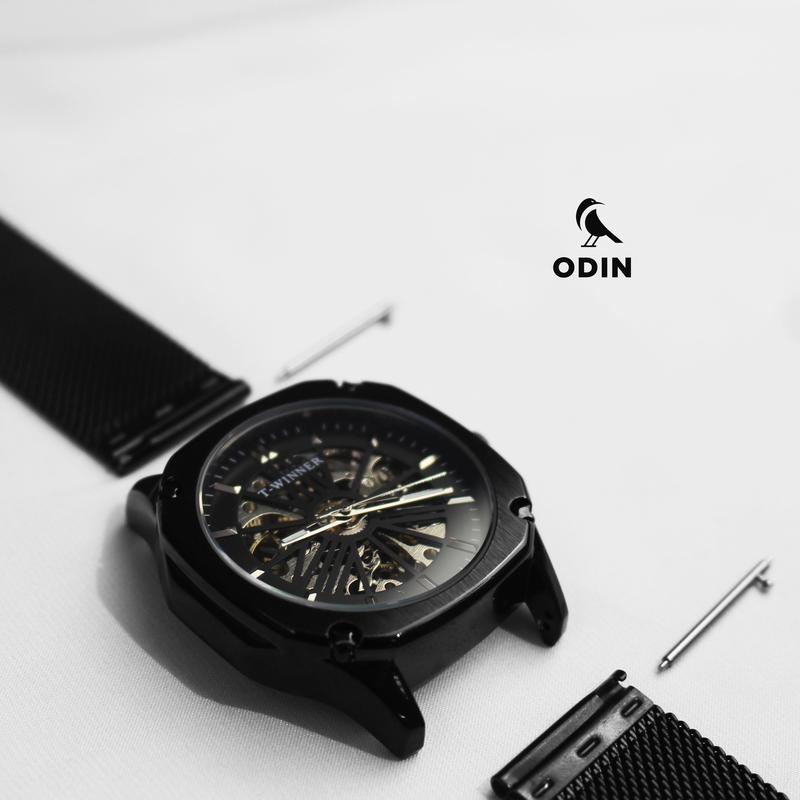 Product Introduction of Đồng hồ cơ nam T.Winner - Thiết kế skeleton lộ máy - Tặng kèm dây đeo hoặc vòng cuff titan Đeo Tay Watch 13