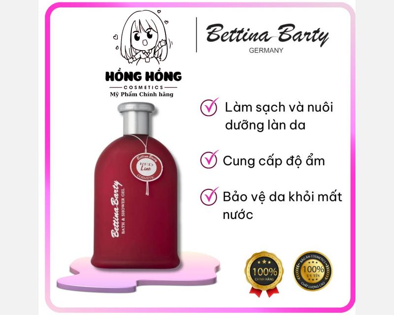  Sữa Tắm Tinh Dầu Nước Hoa Bettina Barty Bath And Shower Gel 500ml CHUẨN ĐỨC Dưỡng Body Nữ 