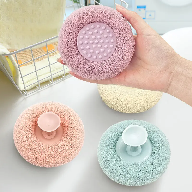 Spons Mandi Jaring Lembut Bentuk Bola Gosok Busa / Bath Ball Body Scrubber / Alat Bantu Pembersih Penggosok Kotoran Daki 0