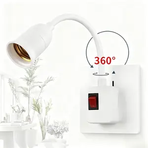 Flexible Lamp Fitting Plug in Electrical with ON OFF Switch Flexible E27 Lamp Fitting/ Over Plug On