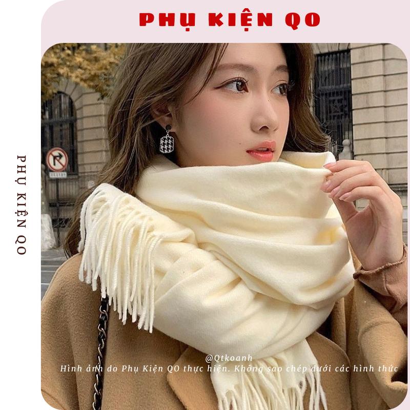 Khăn Quàng Cổ Nam Nữ Trơn Chất Liệu Cashmere Cao Cấp K33