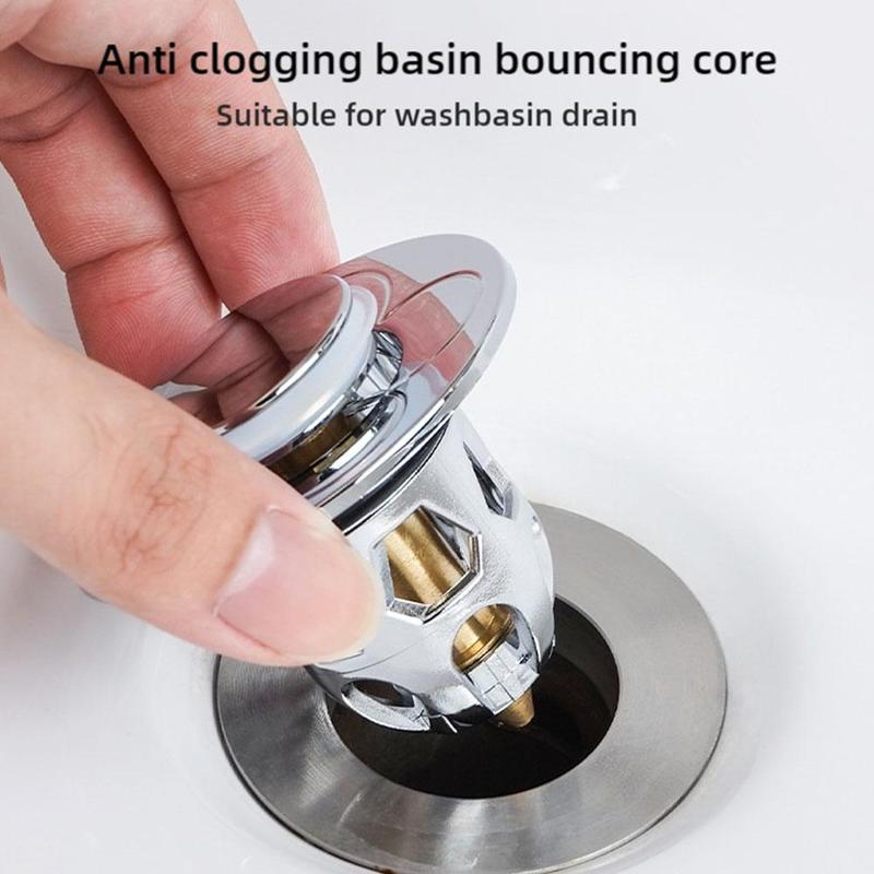 Product Introduction of Universal Sink  Washbasin Water Head Leaking Stopper Push-type Copper Basin Filter Bath Tub Drain Stopper Deodorant Plug Accessories 28