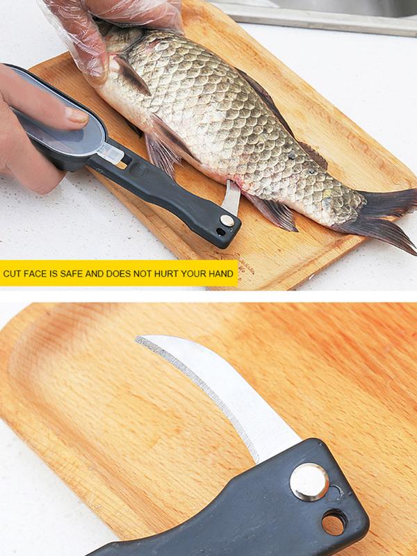 Product Introduction of Fish Cleaning Scraper Stainless Steel Quick Fish Removal Peeler Scraper Bone Tweezers for Kitchen Convenience 2