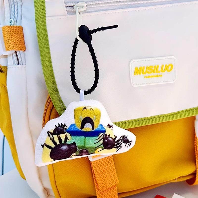 crying noob keychain พวงกุญแจตุ๊กตา Roblox Noob แมงมุมปลดปล่อยอารมณ์ จี้ของเล่นบรรเทาความเครียด ดีไซ