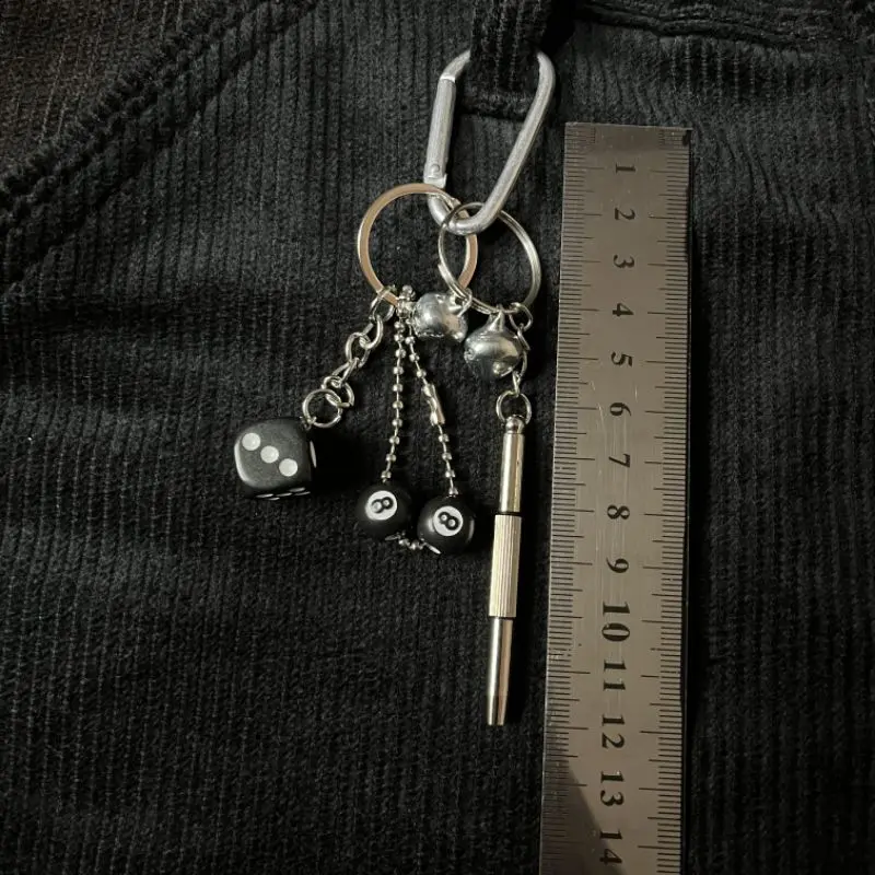 | Gantungan Kunci Skena Dadu Estetik Besi Ringan Murah Keychain Aksesoris Tas Bros 6