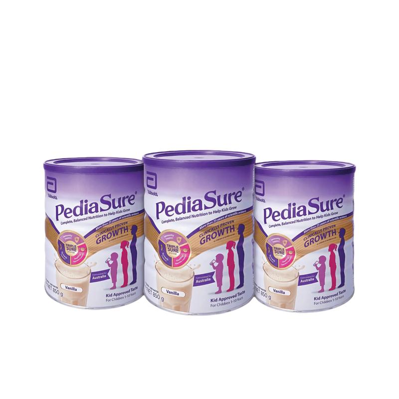Sữa Pediasure Úc Nắp Tím Mẫu Mới 850g vị Vani dành cho bé từ 1-10 tuổi Canxi