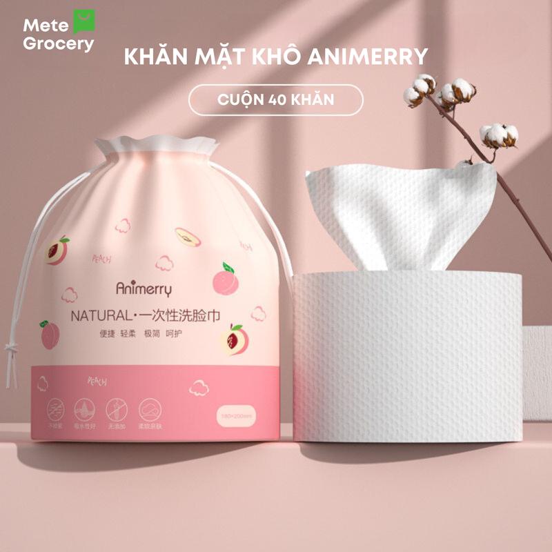 Combo 40 Khăn Mặt Khô Animerry Lau Khô, Lau Ướt - Tái Sử Dụng
