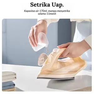 [Gloria] Myung Steam Iron Setrika Uap Multifungsi Low Watt 850W Tapak Non-Stick Pemanas Listrik
