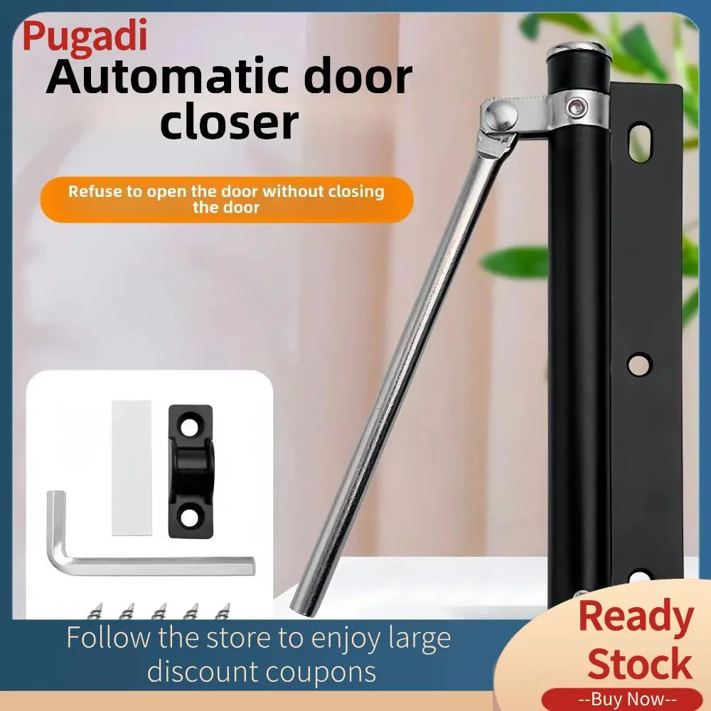 New Stainless Steel Automatic Door Closer Push-Pull Door Anti-Collision Silent Door Closer Easy Home Use Hydraulic Adjustable Furniture Supplies For Bedroom