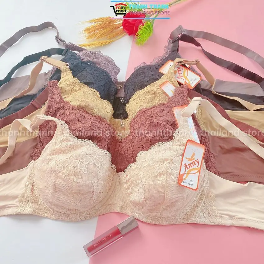 Áo ngực mỏng không có mút, có gọng form quả vừa, cup A, ANNY Thái Lan 1207