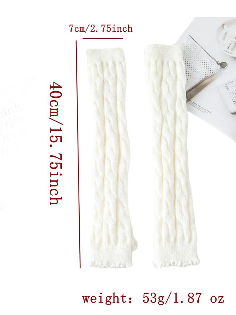 Product Introduction of Women's Cute Heart Embroidery Gloves, Fashionable Casual Trendy Y2K Knitting Arm Warmers, Gift for Sister, Fashionable Accessories for Daily Wear Christmas Gift, Christmas Gifts for Girlfriend, Valentine's Day, Gift 3