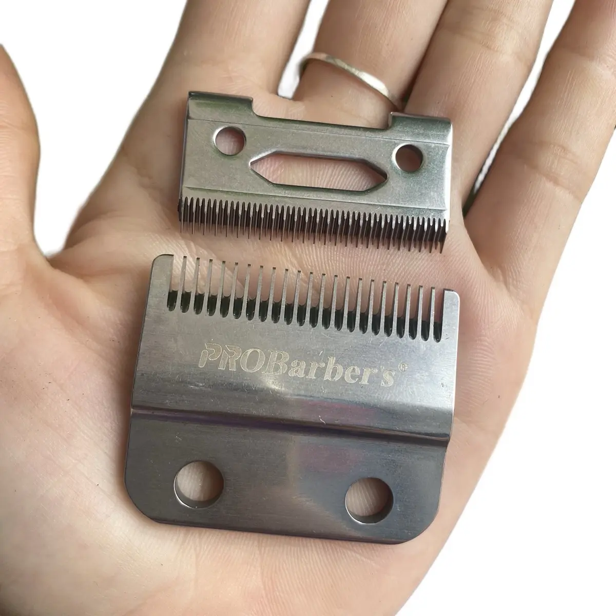 Lưỡi kép pro barber mài chuốt thay thế cho các loại tông cần gạt (mài chuốt siêu bén) Skincare lưỡi tông đơ răng sói