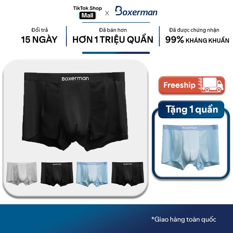 Quần sịp đùi boxer nam combo 5 quần PROMESH thun lạnh cao cấp BOXERMAN Menswear Quần Lót Quần Boxer