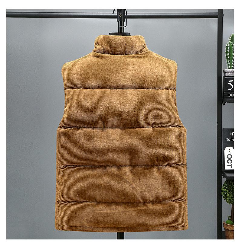 Product Introduction of Áo Ghi Lê Bông, Dành Cho Nam Giới, Mùa Thu Và Mùa Đông, Hàng Mới Về, Vải Nhung Kẻ Dày, Cổ Đứng, Áo Ghi Lê, Ấm Áp, Có Thể Mặc Ngoài Trời 15