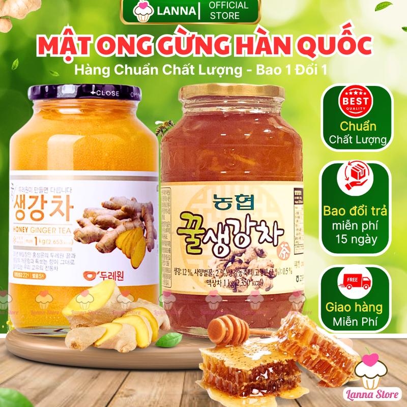  【HÀNG CHUẨN CHẤT LƯỢNG Mật Ong Gừng DOORAEONE Mẫu Mới 1kg Hàn Quốc . Siro - Mật Ong Chanh Sâm sức khỏe quà biếu 