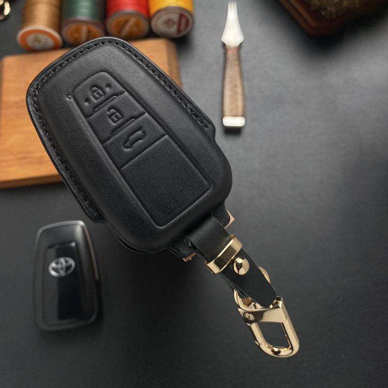 TOYD3 Bao Da Chìa Khoá Xe Ô Tô Toyota Cross Altis 3 Nút Chế Tác Thủ Công Các Dòng Da Bò Cao Cấp
