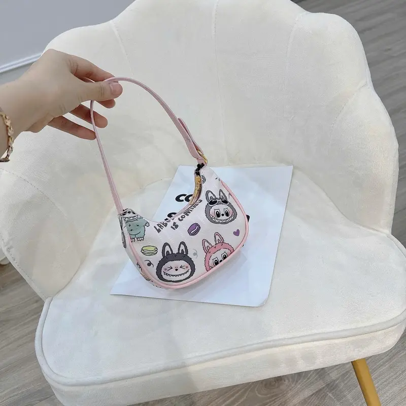 Kẹp nách  mini xinh xỉu kèm phụ kiện treo la pu pu { GẤU HỞ LƯNG} - Tuixachhaoli- TH08 Bag 6