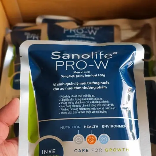 [Giá rẻ] Sanolife Pro-W dành cho tôm,cá  Vi sinh chất lượng cao, ổn định chất lượng nước 100gr dang bột gia khuong 4