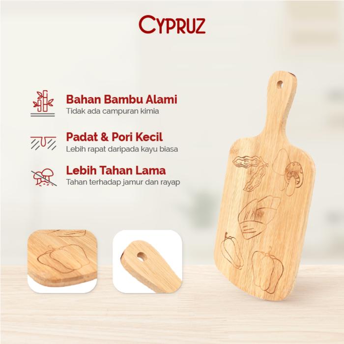 Gambar [COD][Beli Lokal] Cypruz Talenan Bambu Premium Tanpa Sambungan Anti Jamuran Food Grade Kitchenware - 39x20 dari Cypruz Kitchenware Kota Administrasi Jakarta Utara Tokopedia