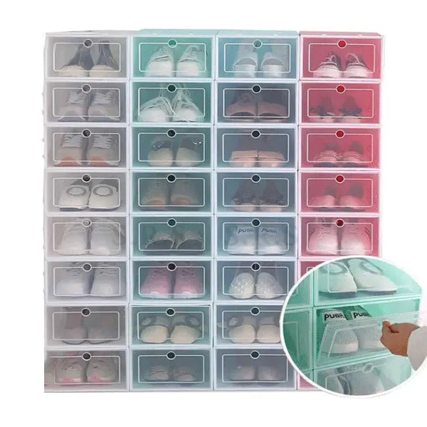 Box Kasut Stackable Storage Shoes Shoe Box Pp Plastic Box Penyimpan Kotak Kasut Shoe Rack Kasut Racks shoe box Supplies
