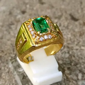 cincin batu natural green topas top quality
