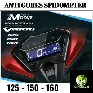 Stiker Antigores Spidometer Vario 125 150 160 Hitam Transparan
