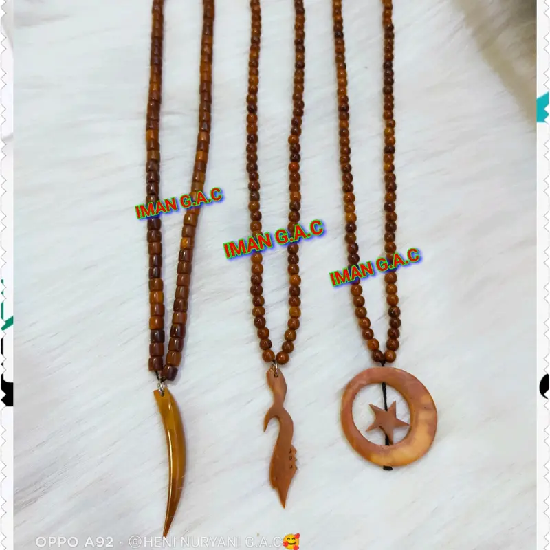 kalung kaokah bulan bintang, taring, bulan sabit/kalung kaukah kokah asli turqy 2