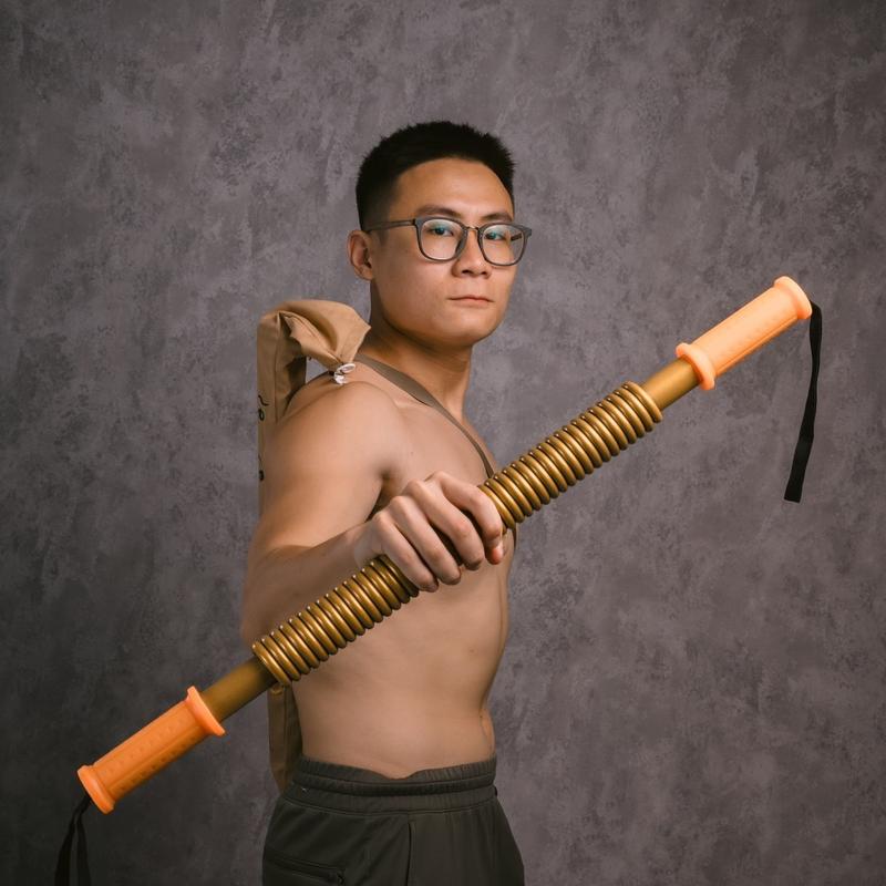 [THẾ DÂN] Gậy Lò Xo Vàng HAOYING GOLD thép Đức Thanh Tập Cơ Tay (Đ.ồ Long Đa.o)