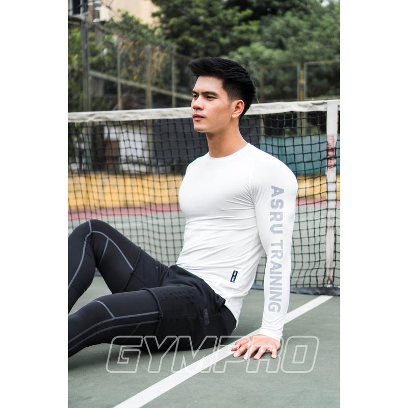 Áo tập gym nam dài tay ASRV training thun lạnh 4C,áo gym nam siêu thấm hút   Trang Phục Sport 2