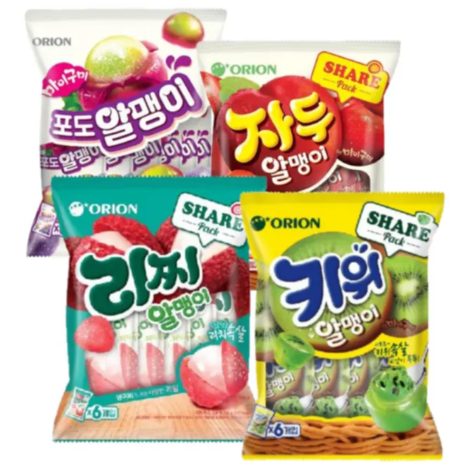 Kẹo Dẻo Orion Hàn Quốc Vị Nho / Vải / Kiwi / Mận