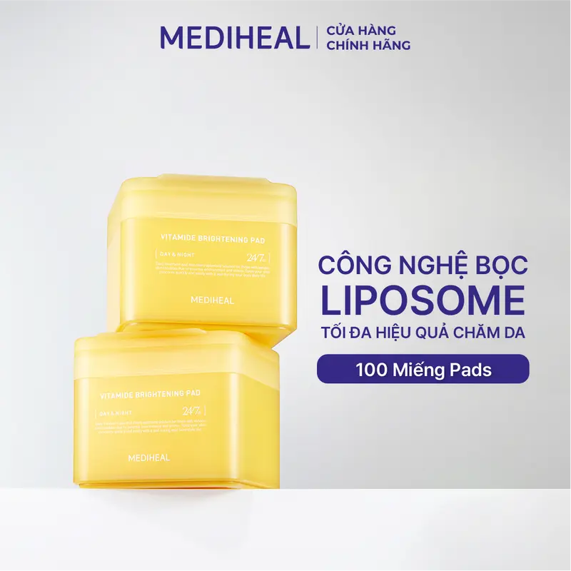 [Cơ Hội Cuối 24.05] Toner Pad MEDIHEAL Hỗ Trợ Làm Sáng Và Đều Màu Da Mediheal Vitamide Brightening Pad 180ml 100 Pads 3