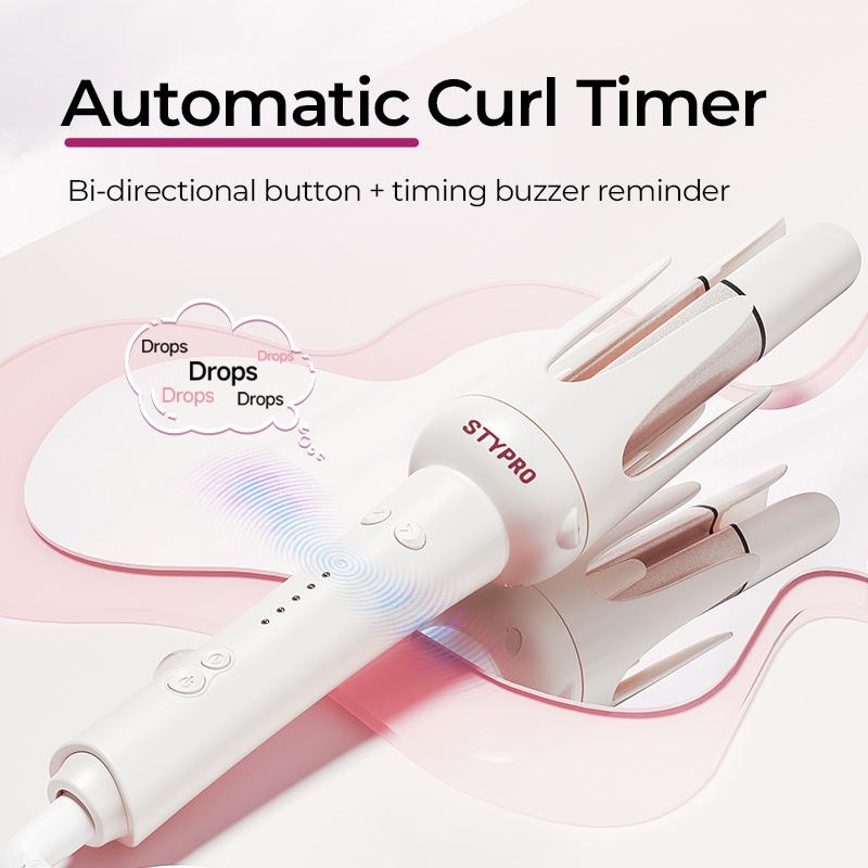 STYPRO Multi In One Automatic Curling Iron Pink 25mm+32mm + Professional Hair Care Comb | Catokan Keriting Otomatis Hair Styler Curly | Sisir Tanduk Sisir Rambut Keriting ST-40014002 2