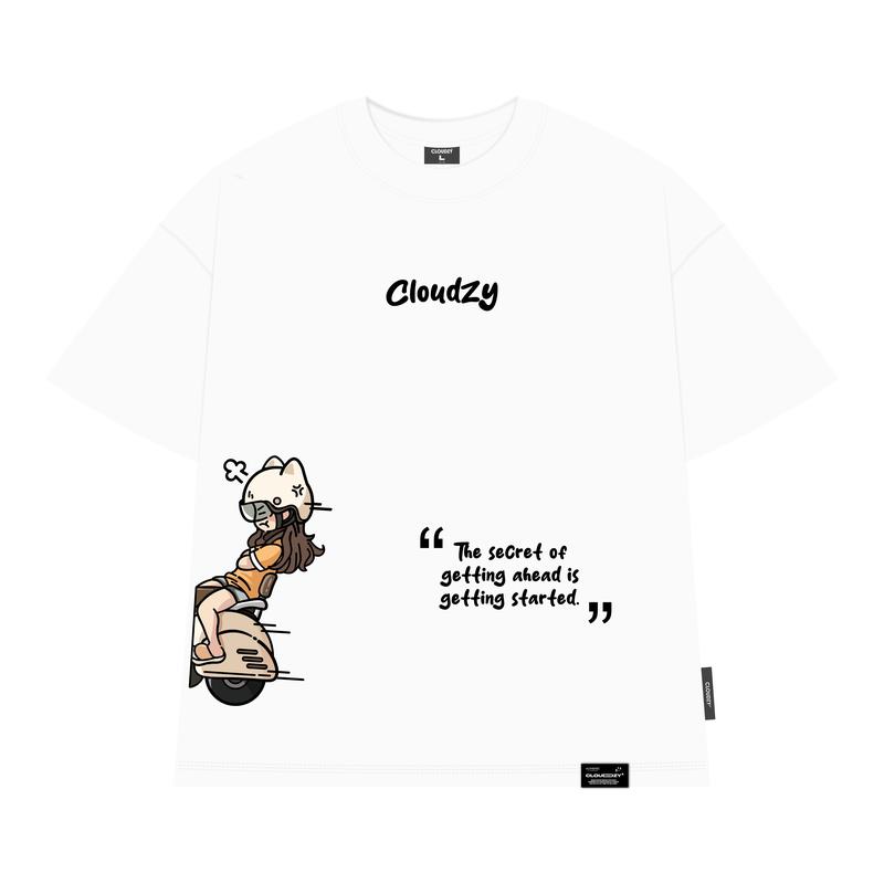 Product Introduction of Áo thun boxy nam nữ oversize basic tay lỡ phông unisex form boxy rộng cổ tròn cotton cao cấp local brand CLOUDZY COUPLE 240GMS Sản phẩm 5