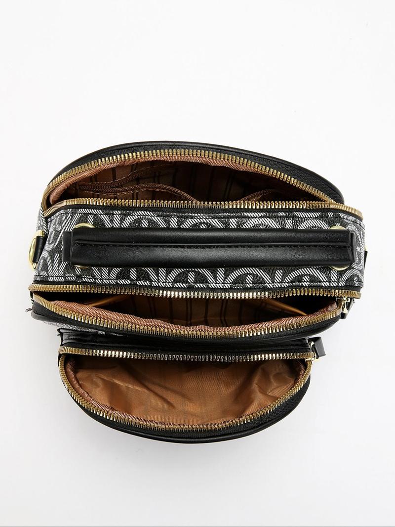 Product Introduction of Women's Elegant Fashion Geometric Pattern Handbag, Multi-functional Large Capacity Crossbody Bag, Fashion Designer Bag for Daily Use 2
