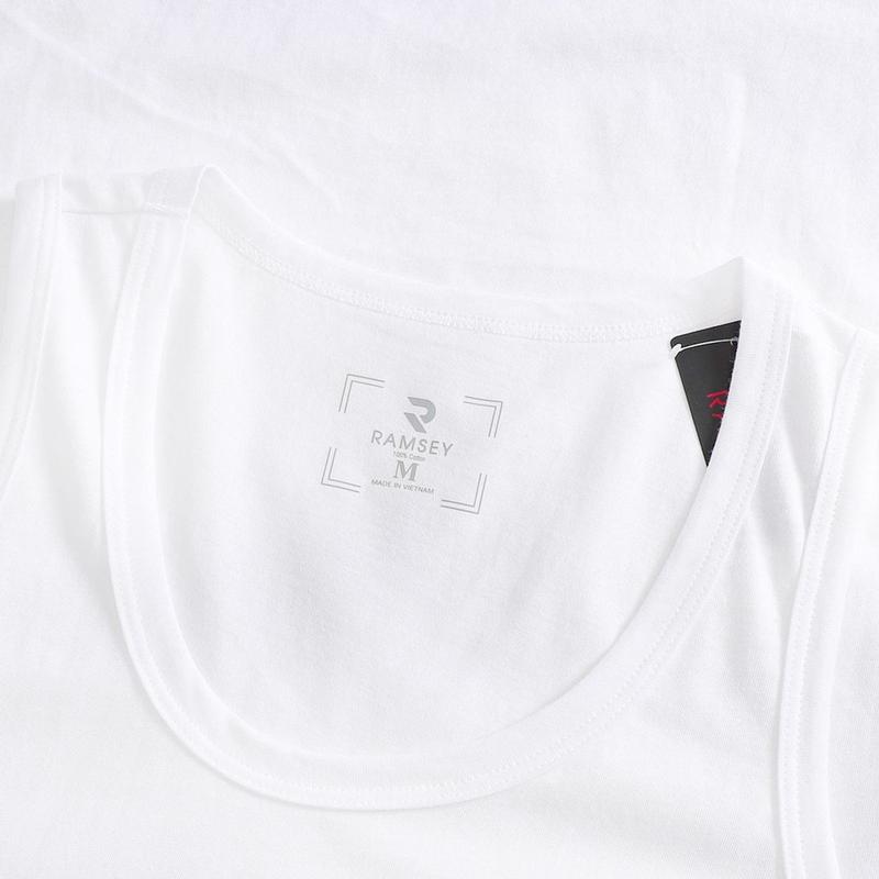 Áo Ba Lỗ Cotton Basic Cho Nam Ramsey RSC 201. Menswear Top áo  lá Nhung 5