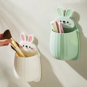 Holder Sikat Gigi Motif Kelinci Rak Kamar Mandi Tempel Penyimpanan Serbaguna Rabbit Storage Rack