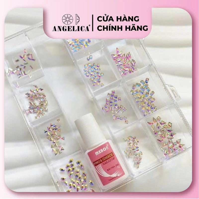 DEAL Combo 360v mini size Khay Đá Nail Chân Bằng Kèm Keo MXBon ANGELICA Nữ - kcbmini