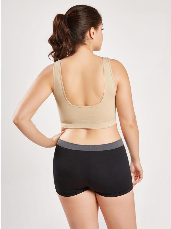 Women's Solid Ruched Backless Sports Bra, Wireless Push Up Bra, Breathable Comfortable Sports Bra for Yoga Gym Workout, Women's Lingerie 1