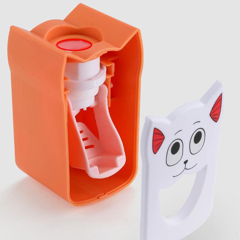 Máy Bóp Kem Đánh Răng Kem Đánh Răng Tự Động, Thiết Kế Hoạt Hình, Dụng Cụ Bóp Kem Đánh Răng, Dụng Cụ Sáng Tạo Cho Trẻ Em, Không Cần Đục Lỗ, Với Miếng Dán 4