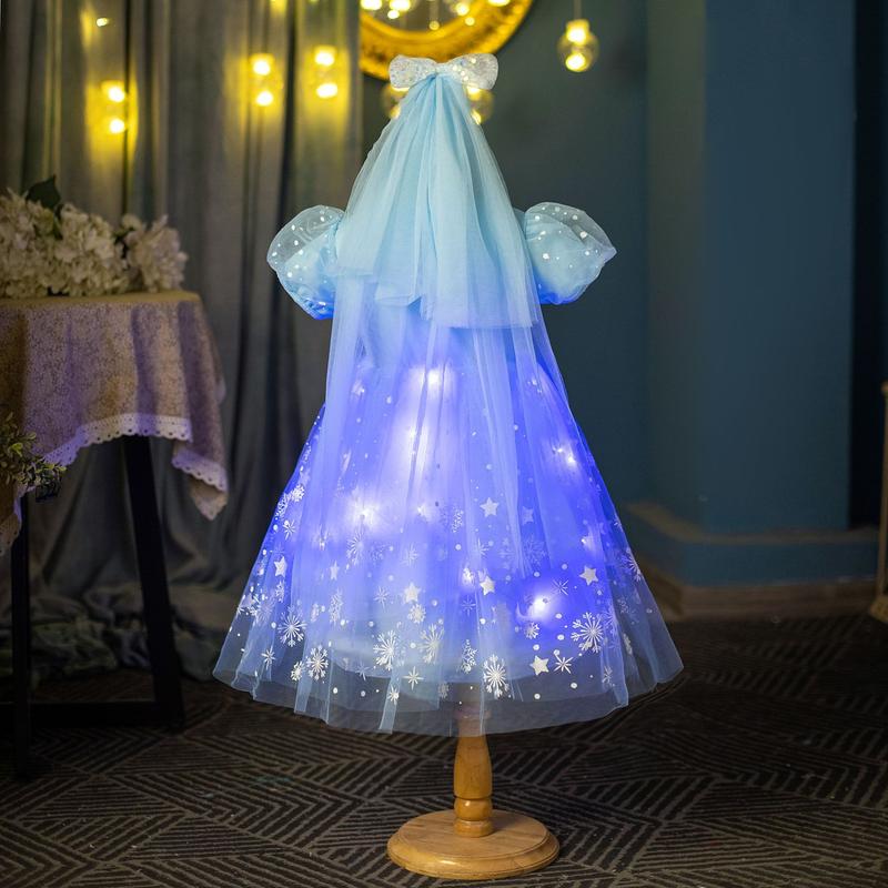 Product Introduction of Frozen Princess Dress Girls' Dress Children's Luminous Aisha Dress Lolita Dress Summer New 4